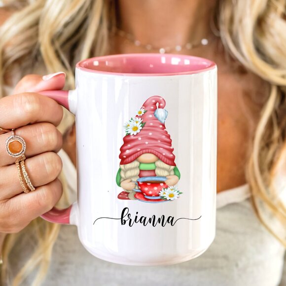 Personalized Gifts, Latte Mug, Gnome Christmas Cup - Picture 1 of 1